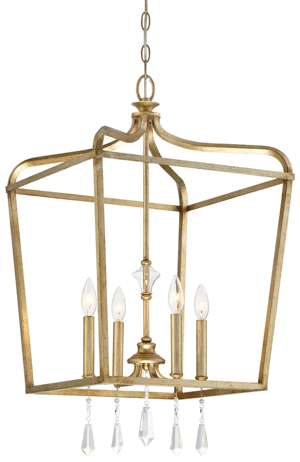 Minka-Lavery 4448-582 Laurel Estate Four Light Pendant, Brio Gold