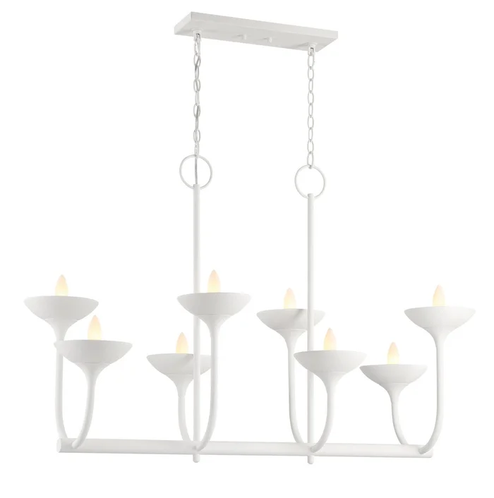 Minka-Lavery 4718-892 Ryton Eight Light Island Pendant, Plaster White