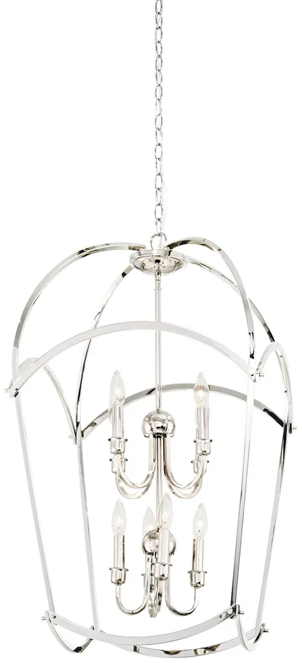 Minka-Lavery 4778-613 Jupiter’S Canopy Eight Light Pendant, Polished Nickel