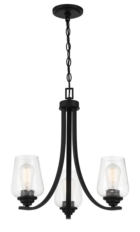 Minka-Lavery 4923-66A Shyloh Three Light Chandelier, Coal