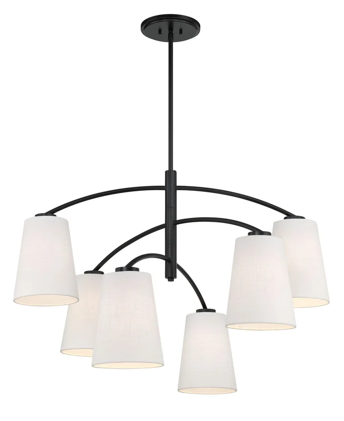 Minka Lavery 5397-66A Headington Six Light Chandelier, Coal