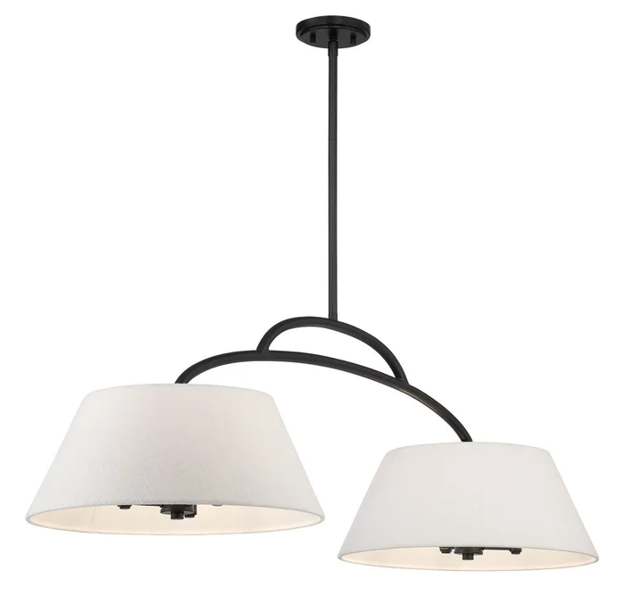 Minka Lavery 5398-66A Headington Six Light Island Pendant, Coal