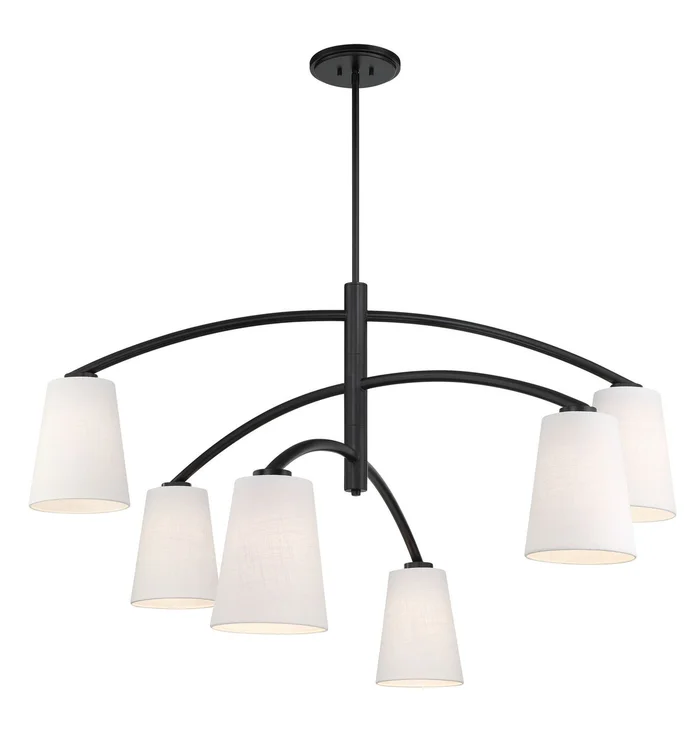 Minka Lavery 5399-66A Headington Six Light Chandelier, Coal