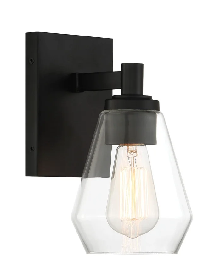 Minka Lavery 5701-66A Clarity One Light Bath Vanity, Coal