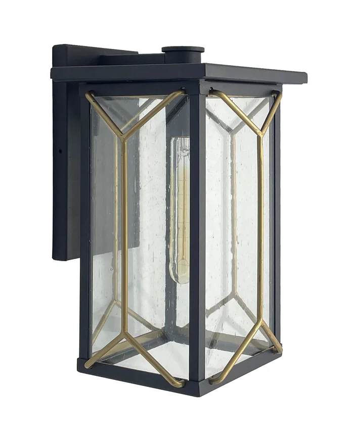 Minka-Lavery 72803-727 Hillside Manor One Light Outdoor Wall Mount, Sand Coal And Mystic Gold