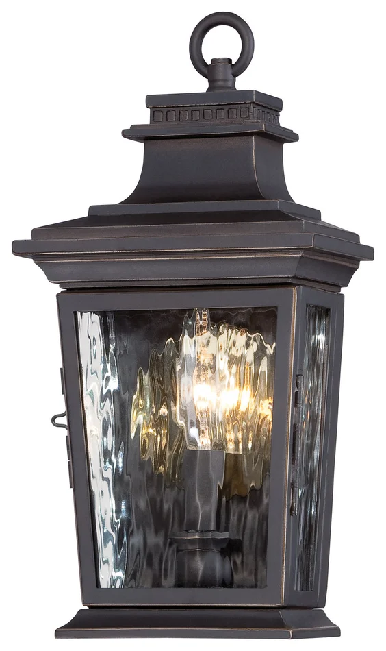 Minka-Lavery 73001-143C Vista Montaire One Light Pocket Lantern, Oil Rubbed Bronze W/ Gold Highlights