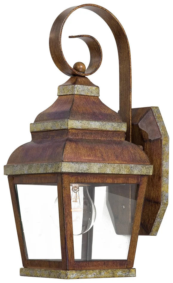 Minka-Lavery 8261-161 Mossoro One Light Wall Mount, Mossoro Walnut W/ Silver Highlights