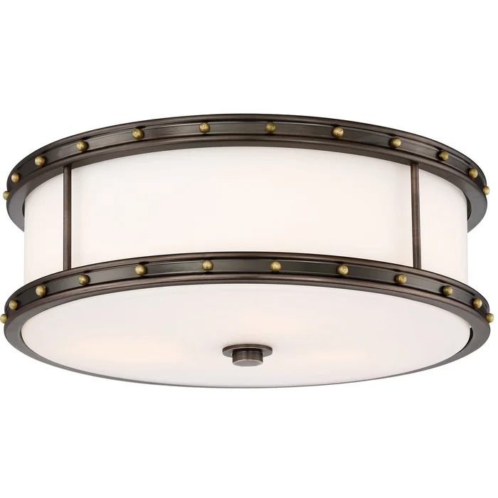 Minka-Lavery 827-103-L LED Flush Mount, Harvard Court Bronze W/Liberty