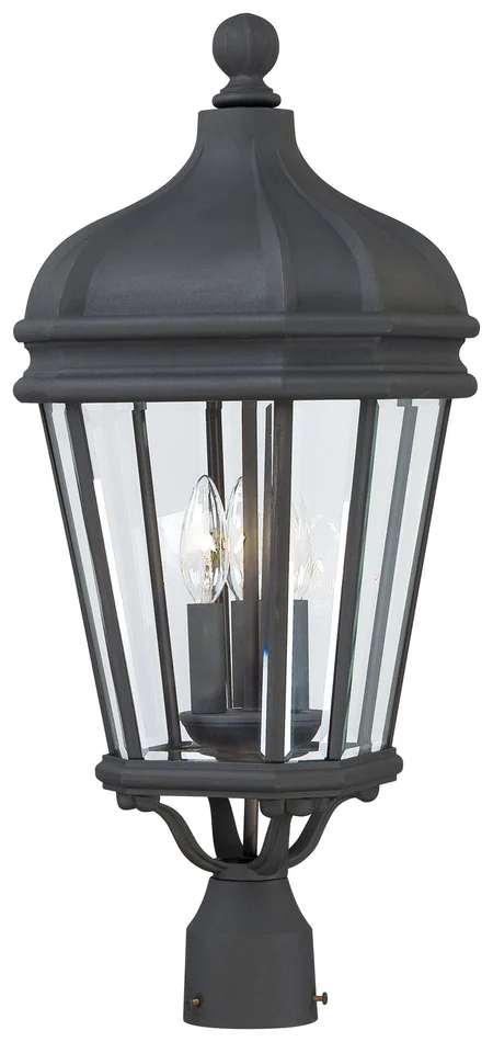 Minka-Lavery 8696-66 Harrison Three Light Post Mount, Coal