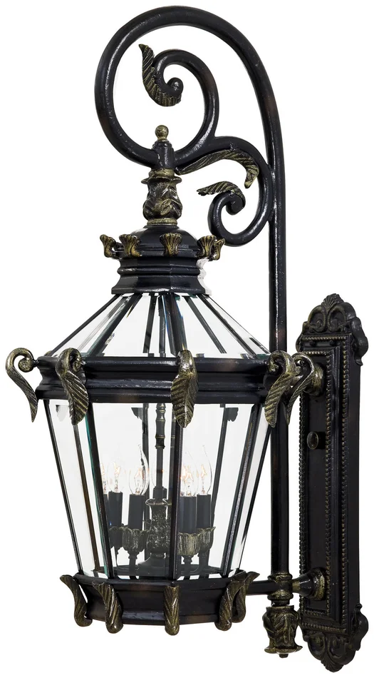 Minka-Lavery 8933-95 Stratford Hall Five Light Wall Mount, Heritage W/ Gold Highlights