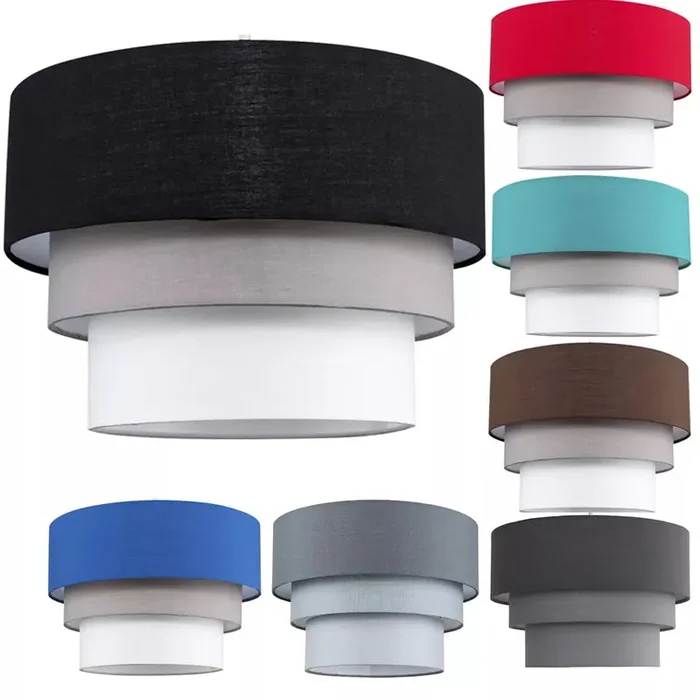 Modern 3 Tier Fabric Pendant Light Shade
