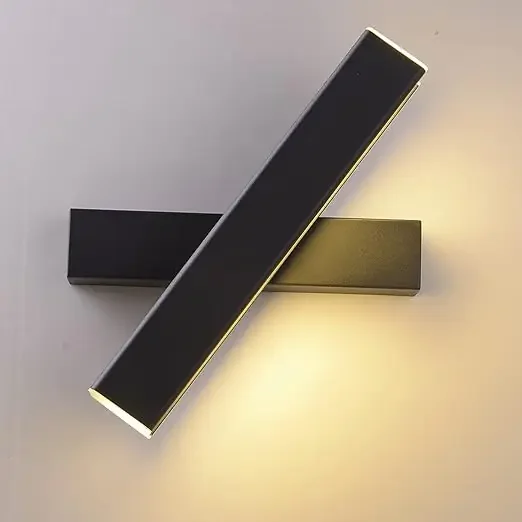 Modern Black Indoor LED 12W Wall Sconce Light