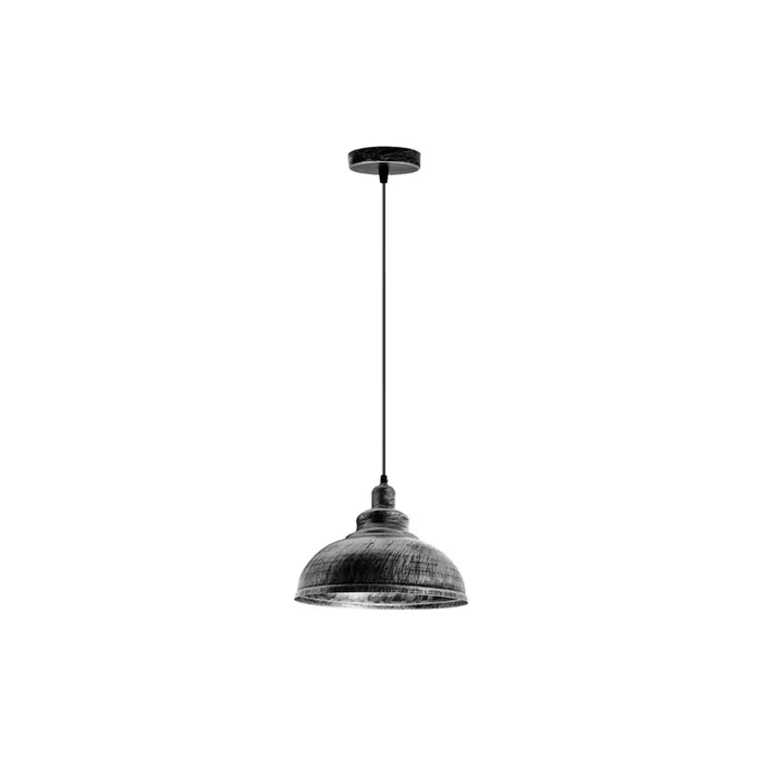 Modern Brushed Silver Pendant Ceiling Light with Adjustable Cable