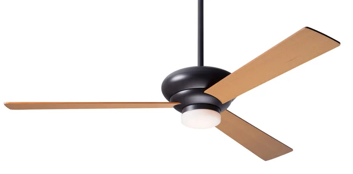 Modern Fan ALT-DB-52-MP-271-005 Altus 52″ Ceiling Fan with 17W LED Light, Wall/Remote Control Combo, Dark Bronze with Maple Blades