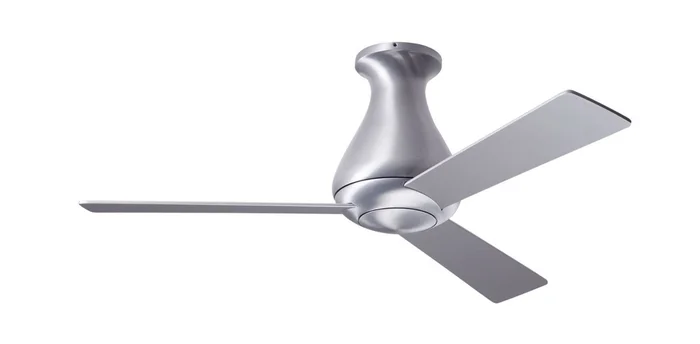 Modern Fan ALT-FM-BA-42-WH-NL-003 Altus Flush 42″ Ceiling Fan, Handheld Remote, Brushed Aluminum with White Blades