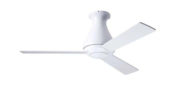 Modern Fan ALT-FM-GW-42-WH-NL-001 Altus Flush 42″ Ceiling Fan, Fan Speed Control, Gloss White with White Blades