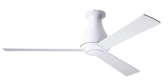 Modern Fan ALT-FM-GW-52-WH-NL-005 Altus Flush 52″ Ceiling Fan, Wall/Remote Control Combo, Gloss White with White Blades