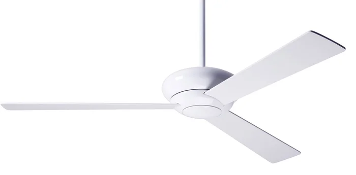 Modern Fan ALT-GW-52-BK-NL-001 Altus 52″ Ceiling Fan, Fan Speed Control, Gloss White with Black Blades