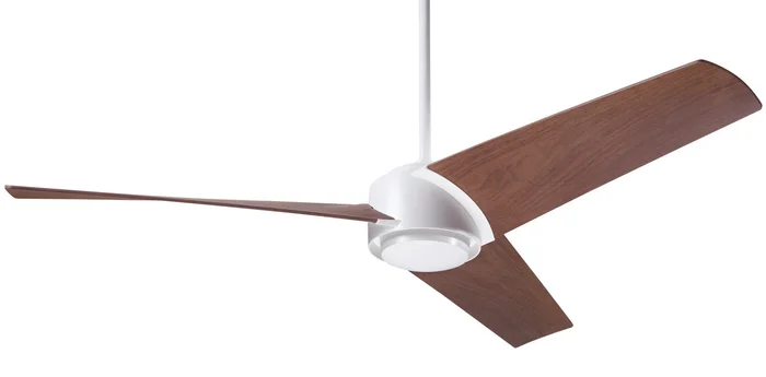 Modern Fan AMB-MW-56-MG-NL-RC Ambit DC 52″ Ceiling Fan, Remote Control, Matte White with Mahogany Blades