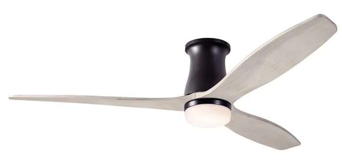 Modern Fan ARB-FM-DB-54-WW-870-WC Arbor Flush DC 54″ Ceiling Fan with 17W LED Light, Wall Control, Dark Bronze with Whitewash Blades