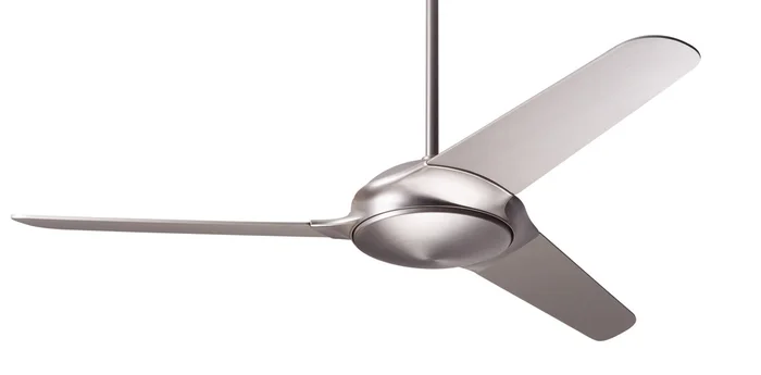 Modern Fan FLO-MN-52-WH-NL-005 Flow 52″ Ceiling Fan, Wall/Remote Control Combo, Matte Nickel with White Blades