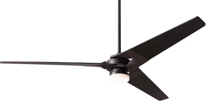 Modern Fan TOR-DB-62-NK-271-005 Torsion 62″ Ceiling Fan with 17W LED Light, Wall/Remote Control Combo, Dark Bronze with Nickel Blades