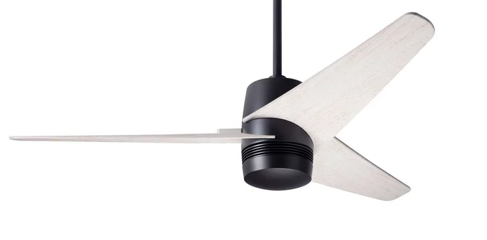 Modern Fan VEL-DB-48-WW-NL-CC Velo DC 48″ Ceiling Fan, Wall/Remote Control Combo, Dark Bronze with Whitewash Blades