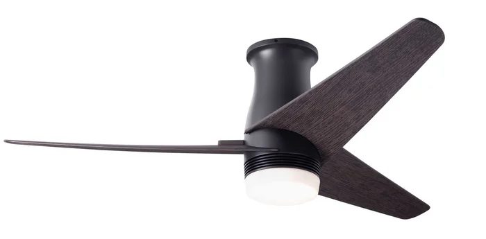 Modern Fan VEL-FM-DB-48-EB-853-RC Velo Flush DC 48″ Ceiling Fan with 17W LED Light, Remote Control, Dark Bronze with Ebony Blades