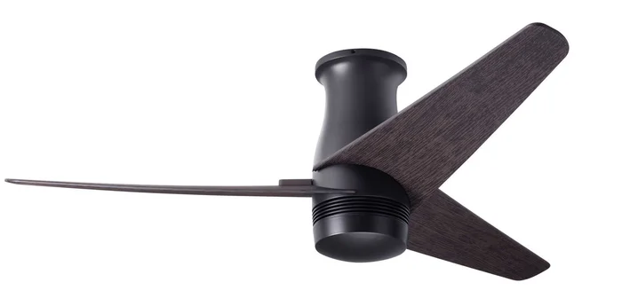 Modern Fan VEL-FM-DB-48-EB-NL-CC Velo Flush DC 48″ Ceiling Fan, Wall/Remote Control Combo, Dark Bronze with Ebony Blades