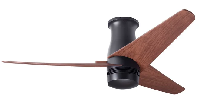 Modern Fan VEL-FM-DB-48-MG-NL-RC Velo Flush DC 48″ Ceiling Fan, Remote Control, Dark Bronze with Mahogany Blades