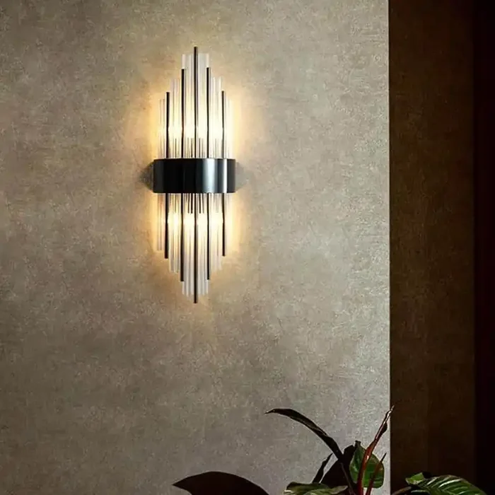 Modern LED Crystal Sconce Wall Light – Warm White