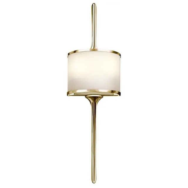 Mona 2 Light Polished Brass 56cm IP44 LED Bathroom Wall Light