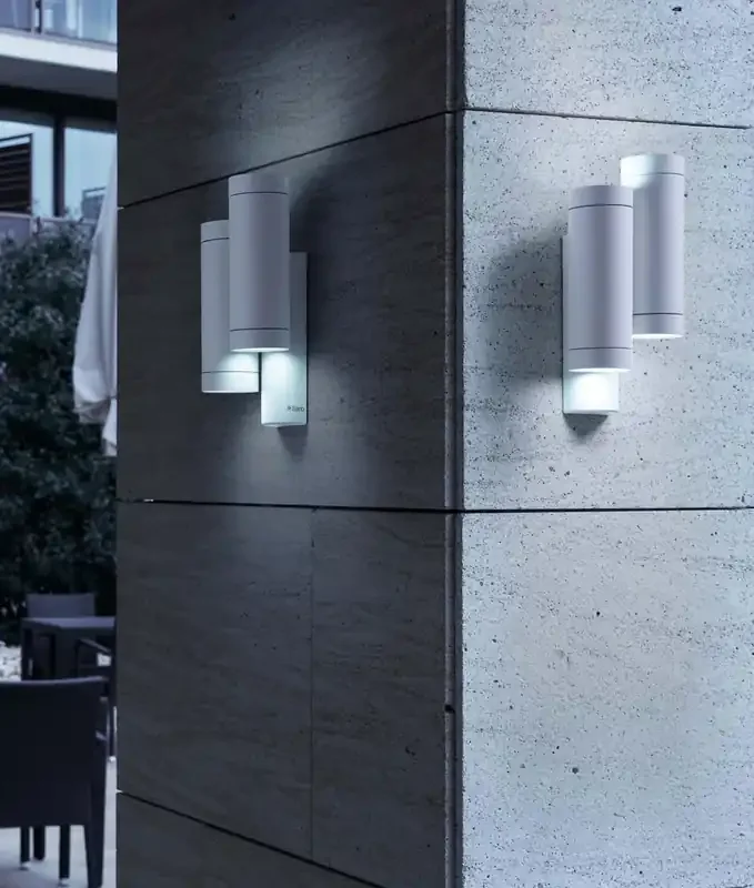 More Light – White Twin Up and Down Exterior Wall Light