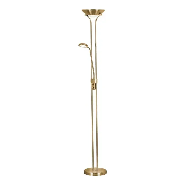 Mother and Child Satin Brass 25.4cm LED Floor Lamp