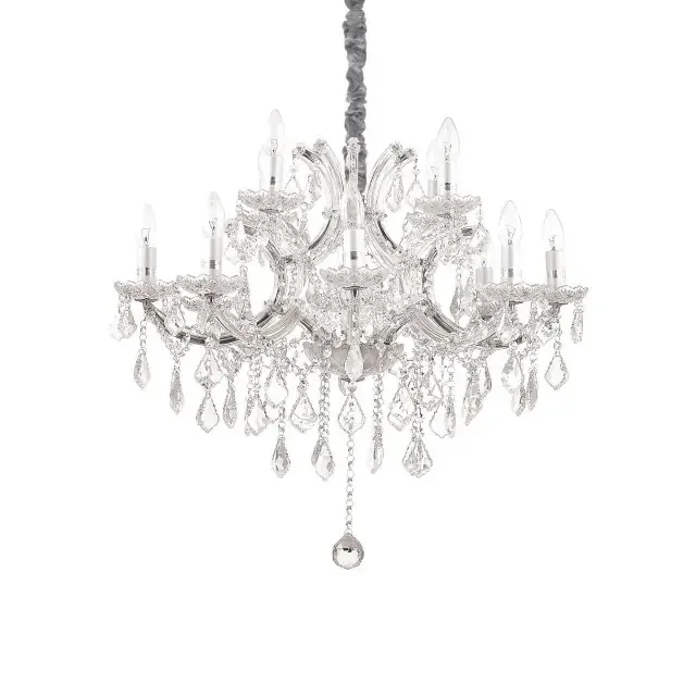 Napoleon SP12 12 Light Chrome with Crystal Chandelier