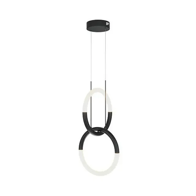 Node 2 Light Black with White Diffuser Pendant Light