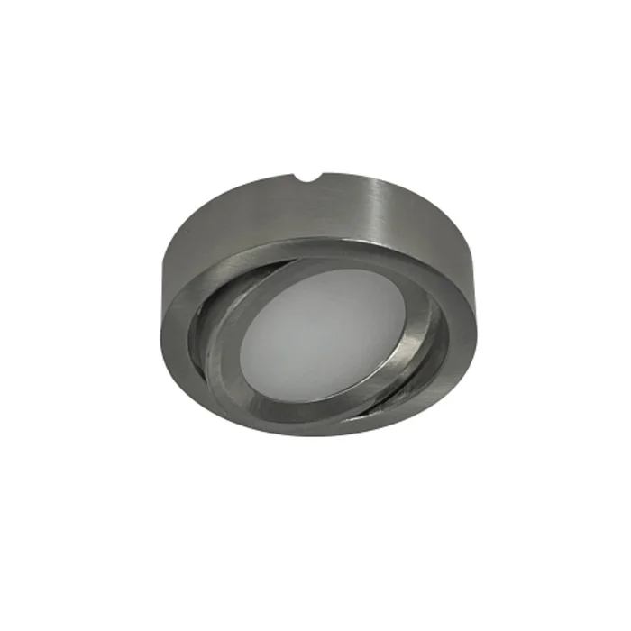 Nora Lighting NMP2-A30BN 24V Adjustable Josh LED Puck Light, 3.5W, 300 Lumens, 3000K, Brushed Nickel