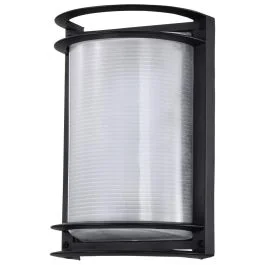 NUVO 62/1394 LED Rectangular Bulk Head Fixture; Black Finish with White Glass