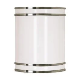 NUVO 62-1645 LED GLAMOUR BN WALL SCONCE Glamour LED 9 inch; Wall Sconce; Brushed Nickel Finish; CCT Selectable 3K/4K/5K
