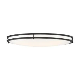 NUVO 62/1741 Glamour LED 32 inch; Flush Mount Fixture; Oval Shape; Black Finish; CCT Selectable 3K/4K/5K