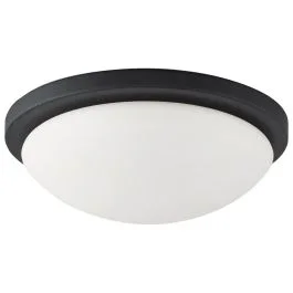 NUVO 62/1942 LED BUTTON BL 11 FLUSH Button; 11 Inch LED Flush Mount Fixture; Matte Black Finish; CCT Selectable; 120 Volts
