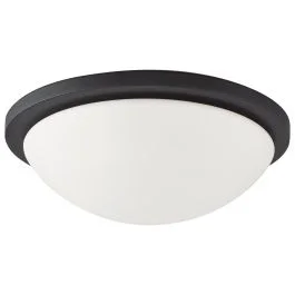 NUVO 62/1943 LED BUTTON BL 13 FLUSH Button; 13 Inch LED Flush Mount Fixture; Matte Black Finish; CCT Selectable; 120 Volts
