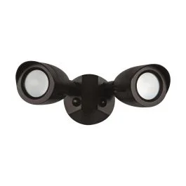 NUVO 65/712 LED 2 BULLET HEAD SECURITY LGT LED Security Light; Dual Head; Bronze Finish; 3000K