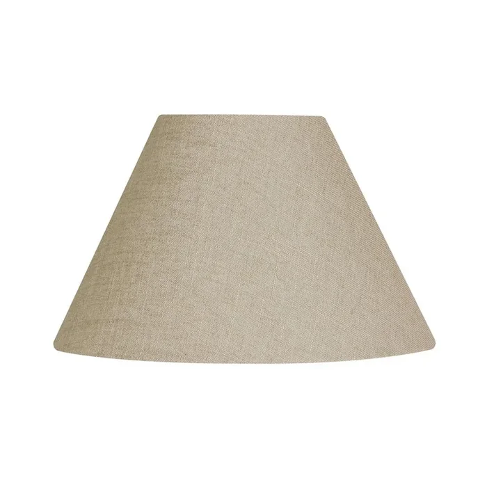 Oaks L501/8 BR Bracken Brown 8″ Vintage Linen Coolie Lamp Shade