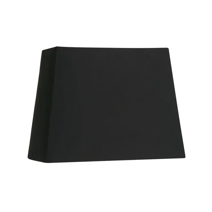 Oaks S515/10 BK Black 10″ Vintage Cotton Rectangular Lamp Shade