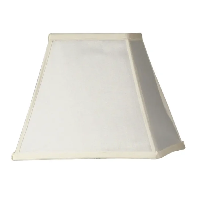 Oaks S804/14 IV Ivory 14″ Faux Silk Tapered Square Lamp Shade