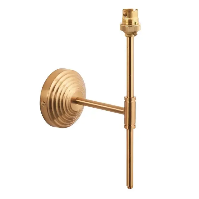 Obelishk T Bar Brushed Aged Brass Bracket Only Wall Light