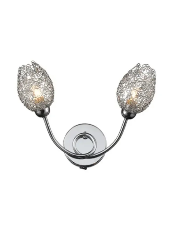 Ocarina 2 Light Chrome with Mesh Pods Wall Light