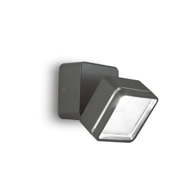 Omega AP Anthracite Square Adjustable 4000K IP54 LED Wall Light