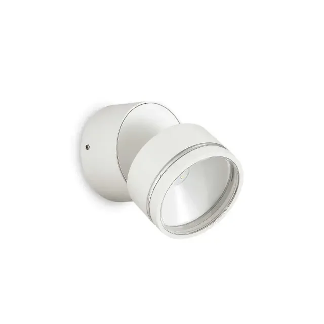 Omega AP White Round Adjustable 3000K IP54 LED Wall Light
